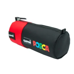 Posca pen case red – sort/rødt penalhus, længde 19 cm, Ø8 cm.