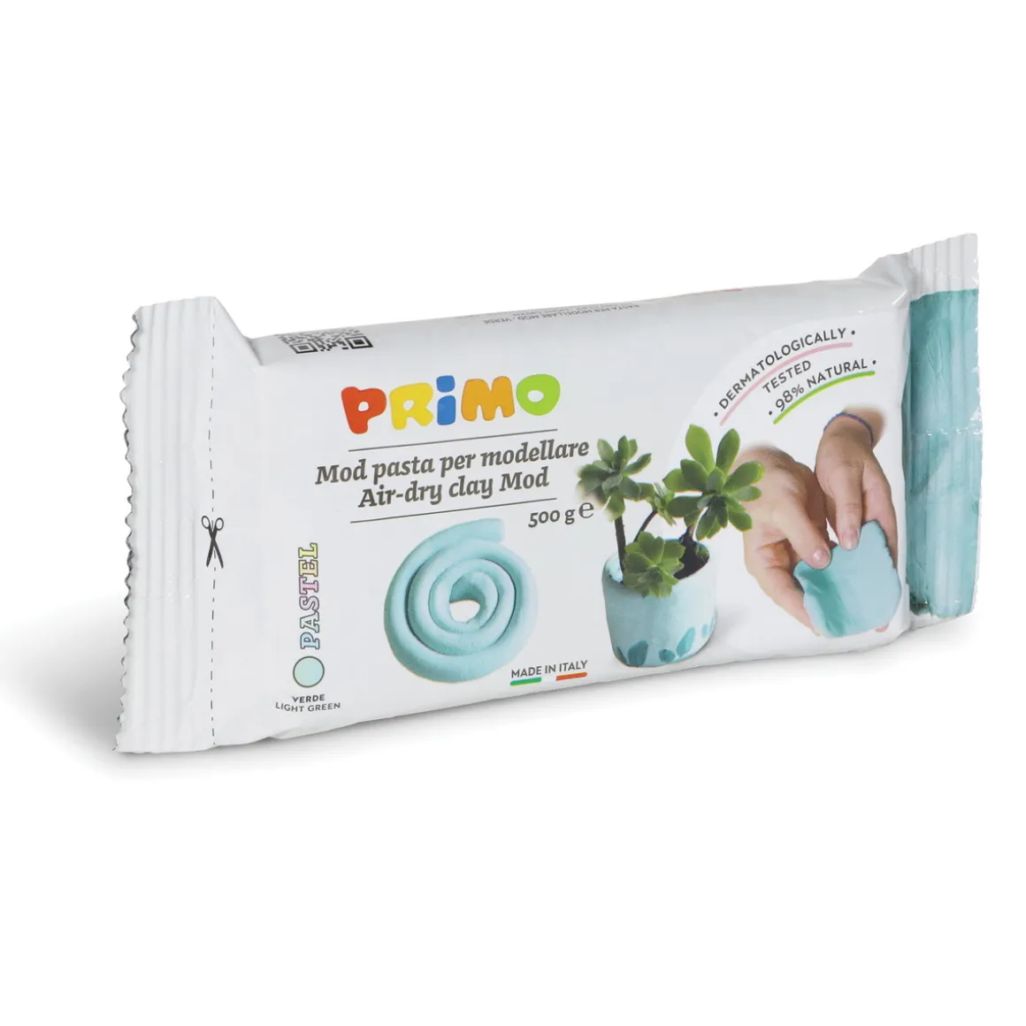 Primo lufttørrende ler, lysegrøn 500 g