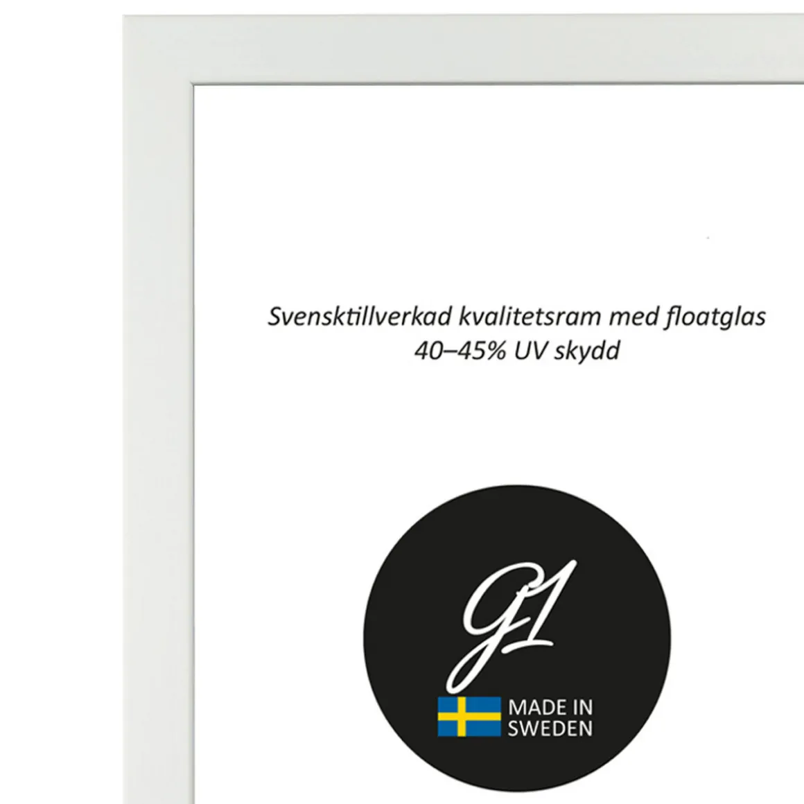 Ramme 2D Hvid 24x30 cm