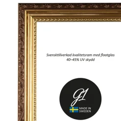 Ramme Guld Ornament 21x29,7 cm
