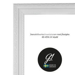 Ramme Hvid Ornament 21x29,7 cm