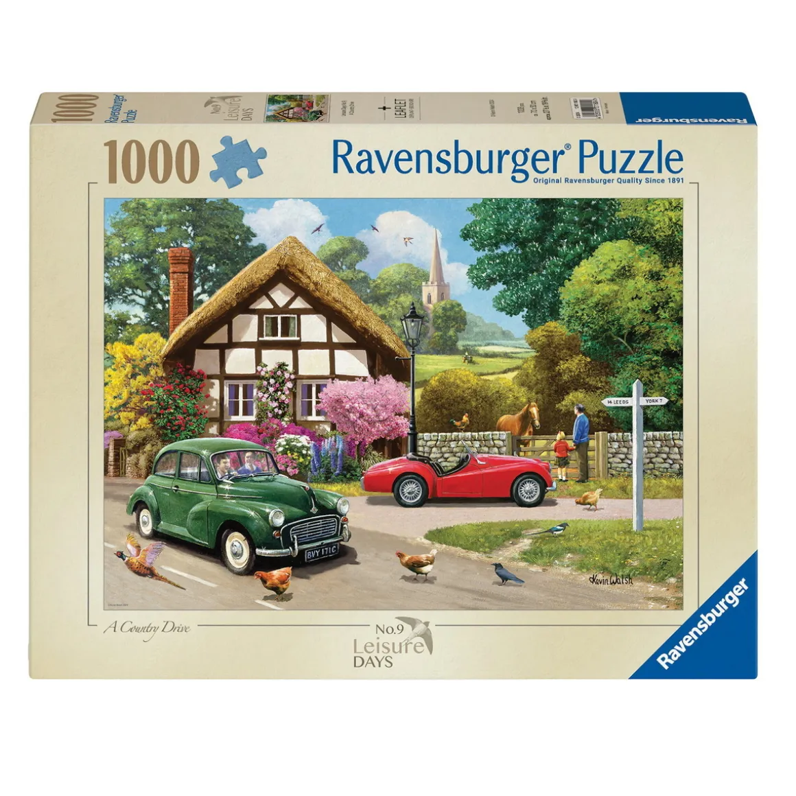 Ravensburger puslespil – A Country Drive. 1000 brikker, 70x50 cm.