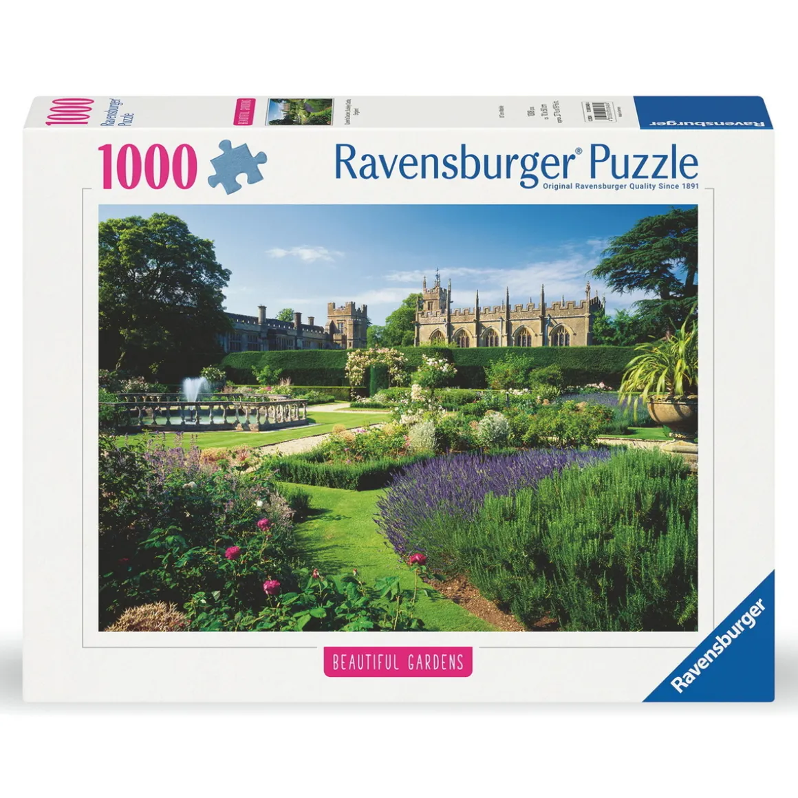 Ravensburger puslespil – Beautiful Gardens Sudeley. 1000 brikker, 70x50 cm.