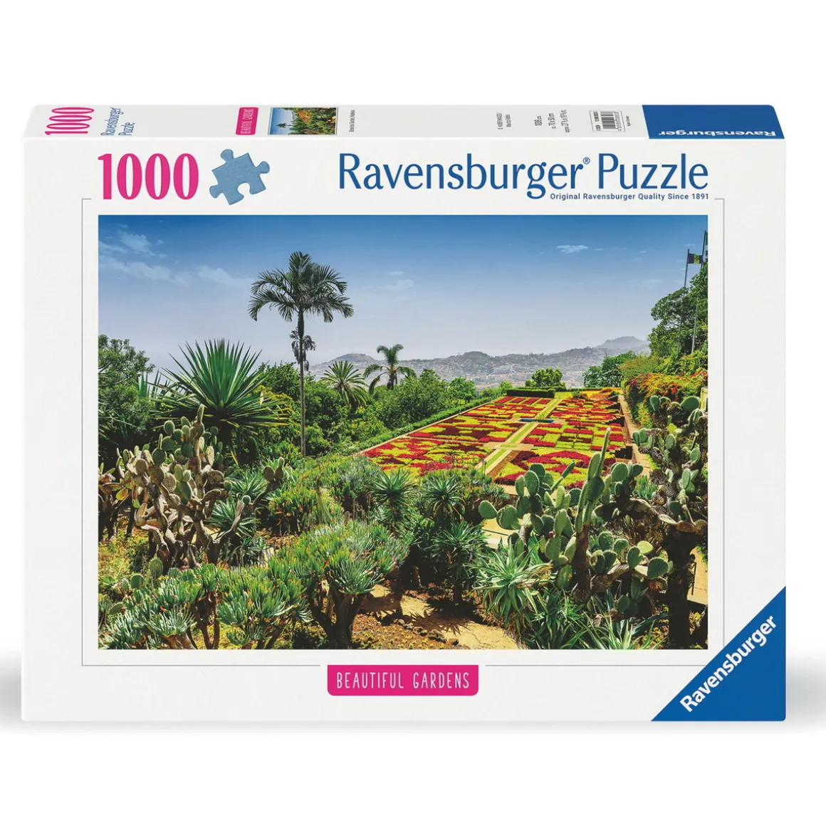 Ravensburger puslespil – Beautiful Gardens Madeira. 1000 brikker, 70x50 cm.