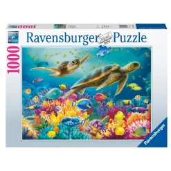 Ravensburger puslespil – Blue Underwater World. 1000 brikker, 70x50 cm.