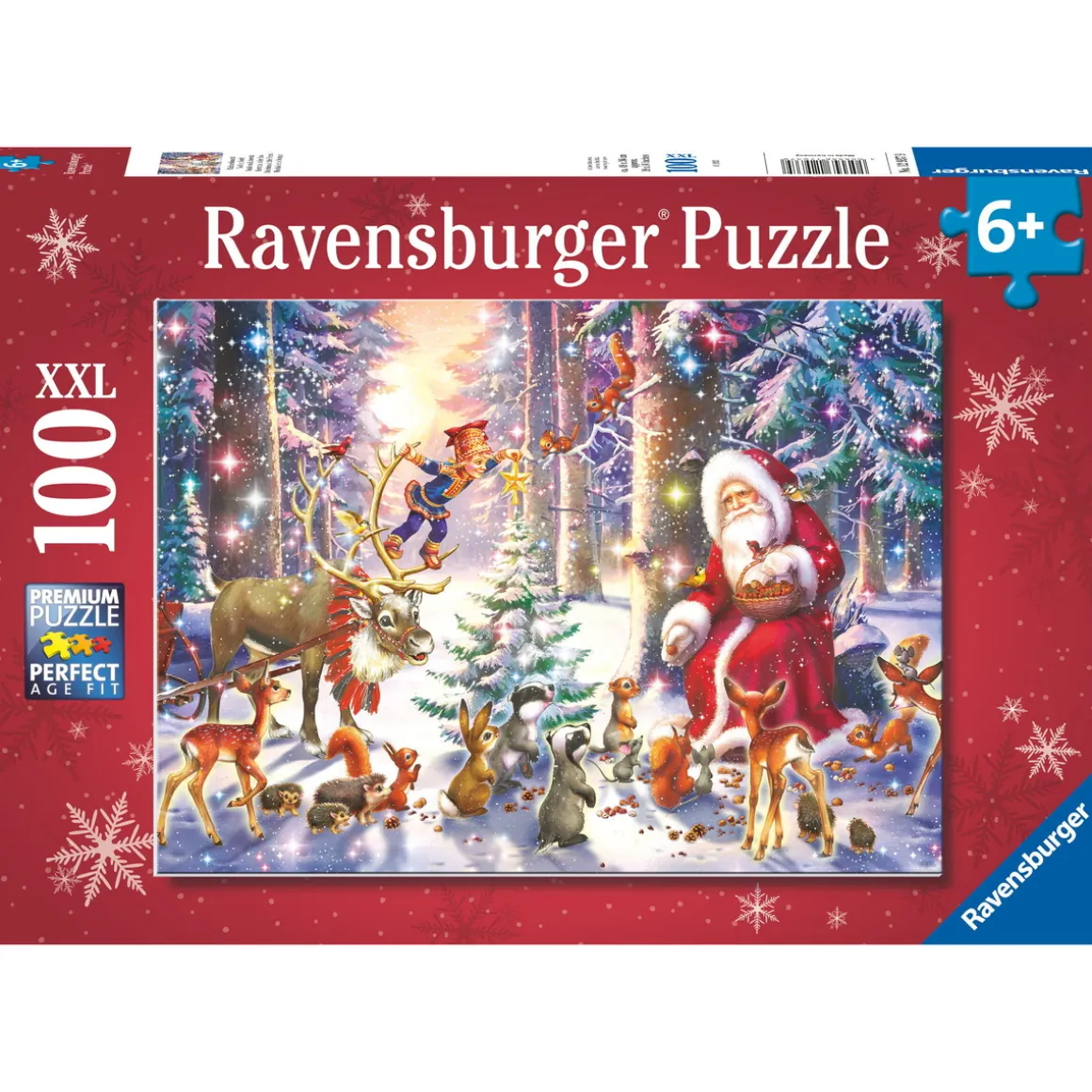 Ravensburger puslespil – Christmas In The Forest. 100 XXL-brikker, 49×36 cm.