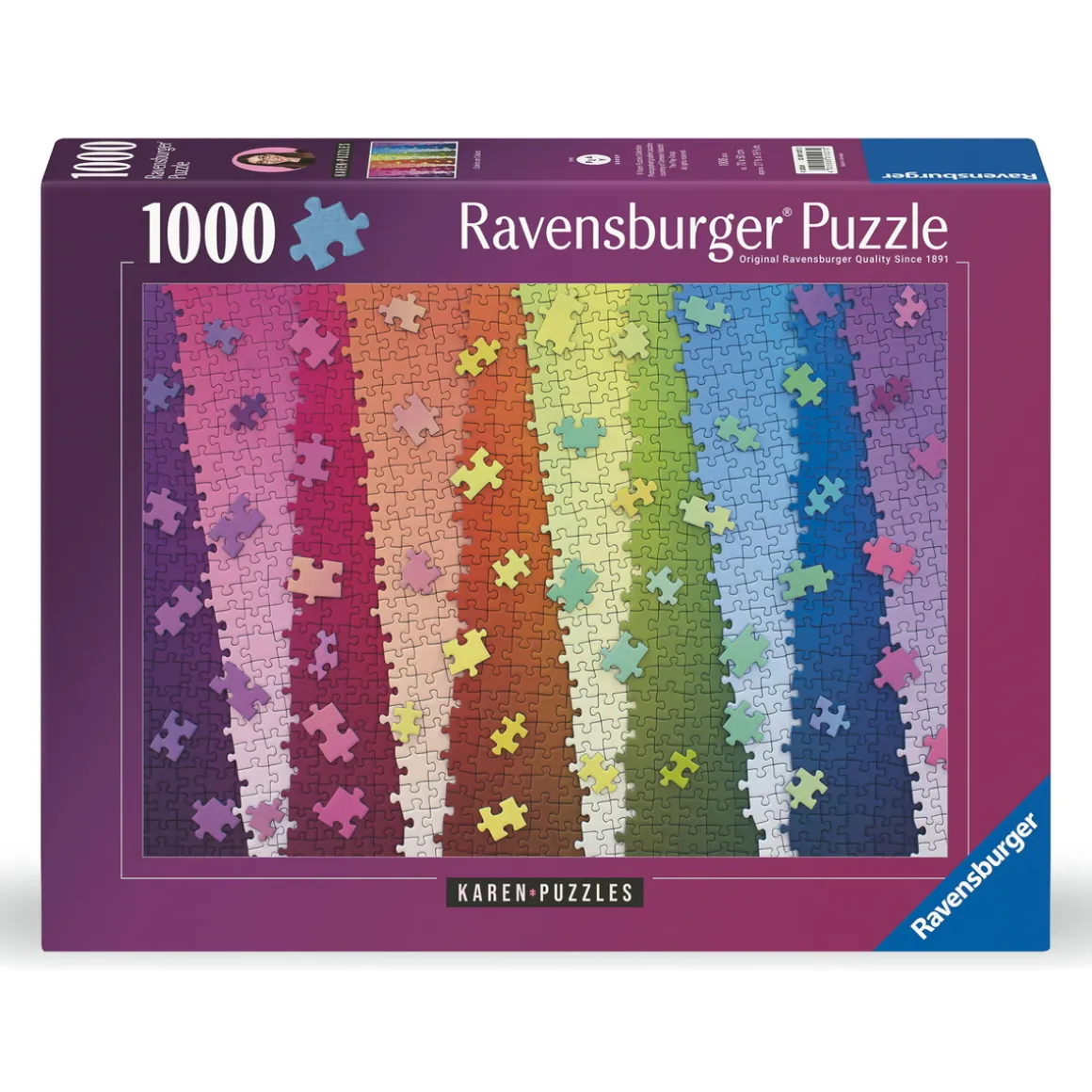 Ravensburger puslespil – Colors On Colors. 1000 brikker, 70x50 cm.