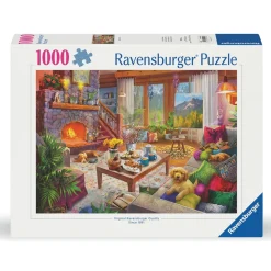 Ravensburger puslespil – Cozy Cabin. 1000 brikker, 70x50 cm.
