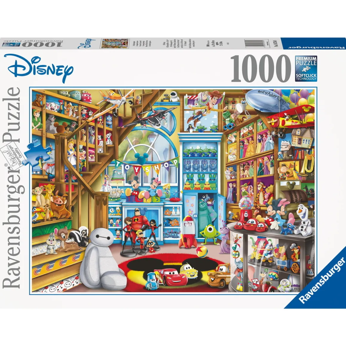 Ravensburger puslespil – Disney Multiprop, 1000 brikker, 70×50 cm.