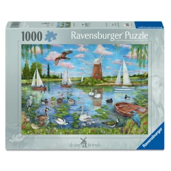 Ravensburger puslespil – Life Along The Broads. 1000 brikker, 70x50 cm.