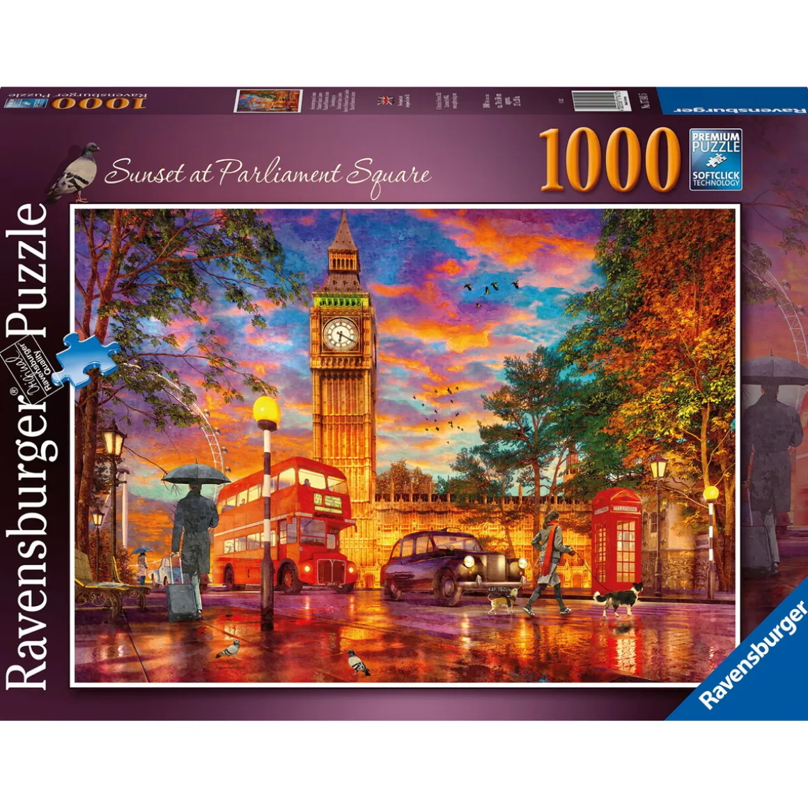 Ravensburger puslespil – Parliament Square, 1000 brikker, 70×50 cm.