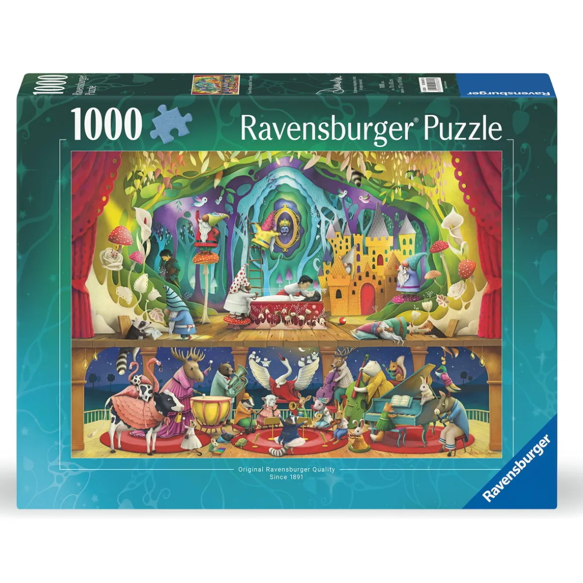 Ravensburger puslespil – Snow White and the 7 Gnomes. 1000 brikker, 70x50 cm.