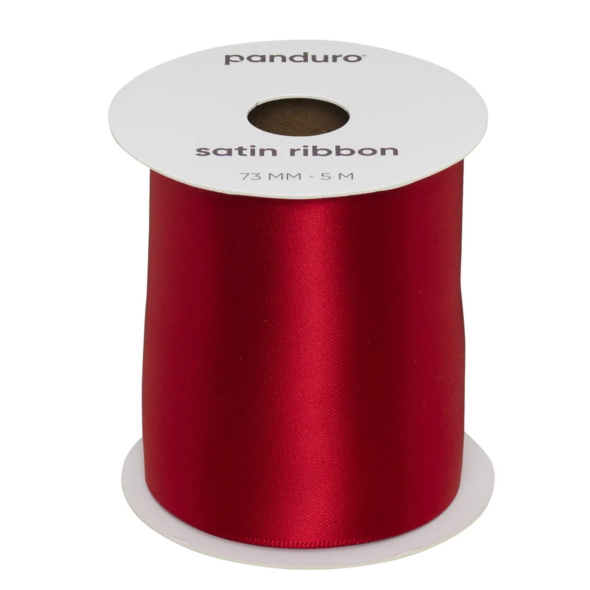 Rødt satinbånd – 73 mm bredt og 5 meter langt