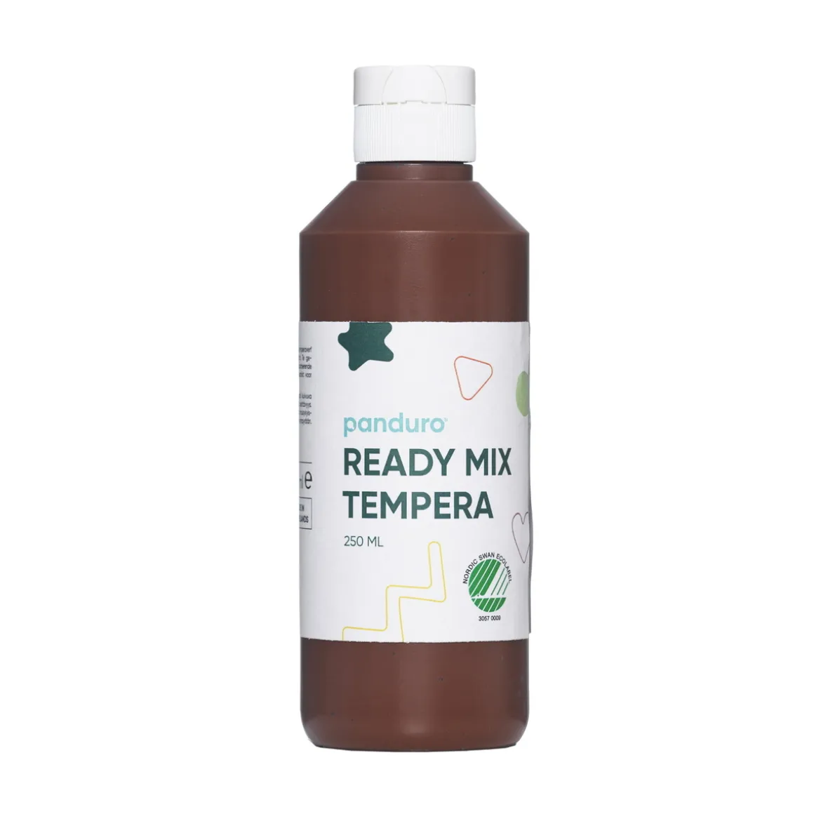Ready Mix Tempera, svanemærket hobbyfarve til børn 250 ml, brun