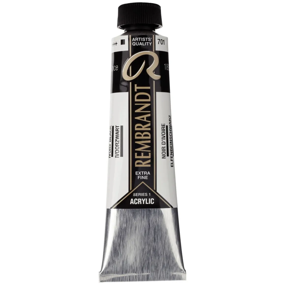 Rembrandt akrylfarve 40 ml Ivory Black - 701