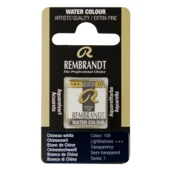 Rembrandt akvarelfarve half pan – Chinese White 108
