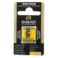 Rembrandt akvarelfarve half pan – Cadmium Yellow 209