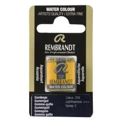 Rembrandt akvarelfarve half pan – Gamboge 268