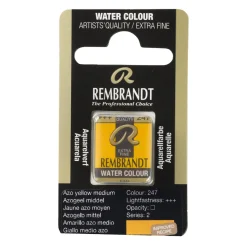 Rembrandt akvarelfarve half pan – Azo Yellow Medium Cadmium Free 247