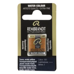 Rembrandt akvarelfarve half pan – Transparent Oxide Yellow 265