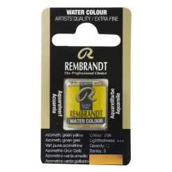Rembrandt akvarelfarve half pan – Azo Green Yellow 296