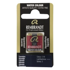 Rembrandt akvarelfarve half pan – Carmine 318