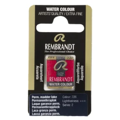 Rembrandt akvarelfarve half pan – Permanent Madder Lake 336