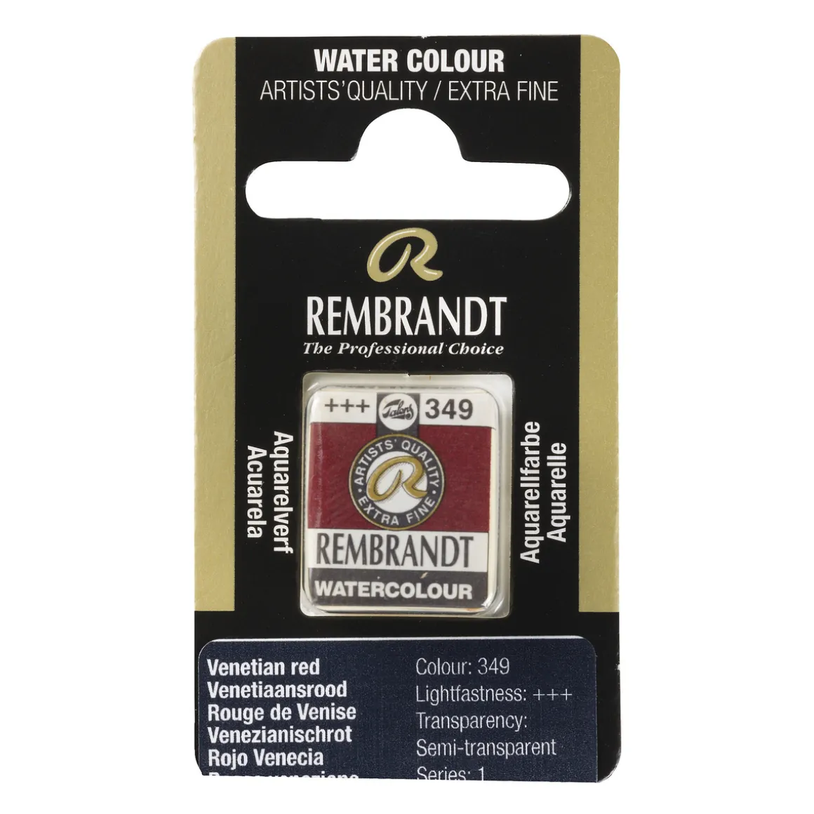 Rembrandt akvarelfarve half pan – Venetian Red 349