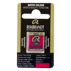 Rembrandt akvarelfarve half pan – Quinacridone Red Violet 365