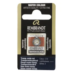 Rembrandt akvarelfarve half pan – Transparent Oxide Red 378
