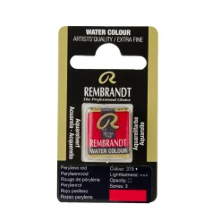 Rembrandt akvarelfarve half pan – Perylene Red 379