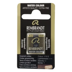 Rembrandt akvarelfarve half pan – Greenish Umber 410