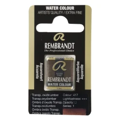 Rembrandt akvarelfarve half pan – Transparent Oxide Umber 417