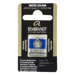 Rembrandt akvarelfarve half pan – French Ultramarine 503