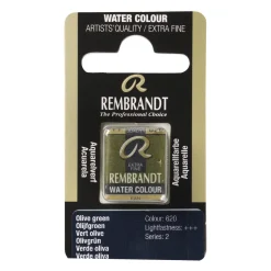 Rembrandt akvarelfarve half pan – Olive Green 620