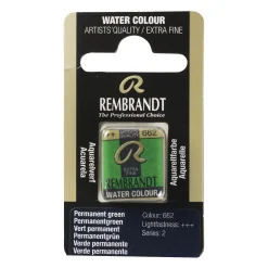 Rembrandt akvarelfarve half pan – Permanent Green 662