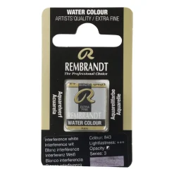 Rembrandt akvarelfarve half pan – Interference White 843