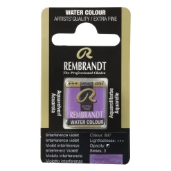 Rembrandt akvarelfarve half pan – Interference Violet 847