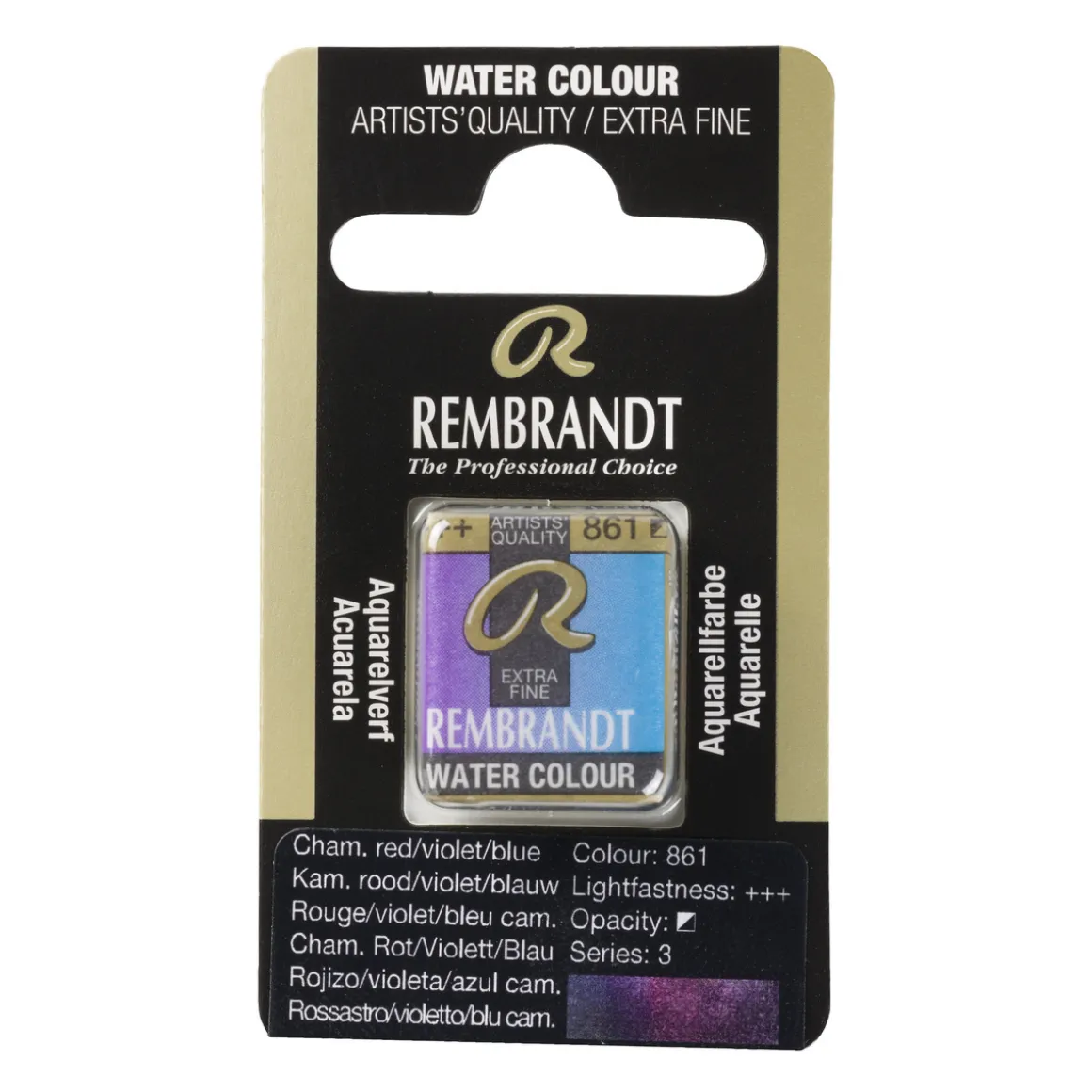 Rembrandt akvarelfarve half pan – Chameleon Red Violet Blue 861