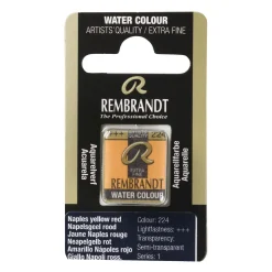 Rembrandt akvarelfarve half pan – Naples Yellow Red 224