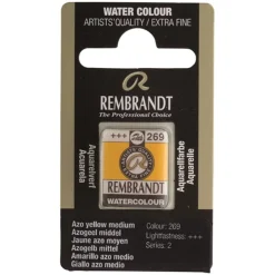 Rembrandt akvarelfarve half pan – Azo Yellow Medium 269