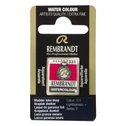 Rembrandt akvarelfarve half pan – Madder Lake Deep 331