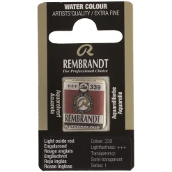 Rembrandt akvarelfarve half pan – Light Oxide Red 339