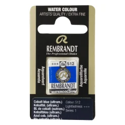 Rembrandt akvarelfarve half pan – Cobalt Blue Ultramarine 512