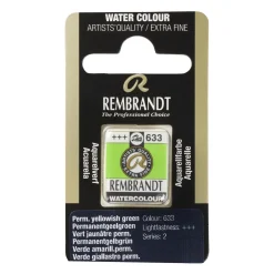 Rembrandt akvarelfarve half pan – Permanent Yellow Green 633