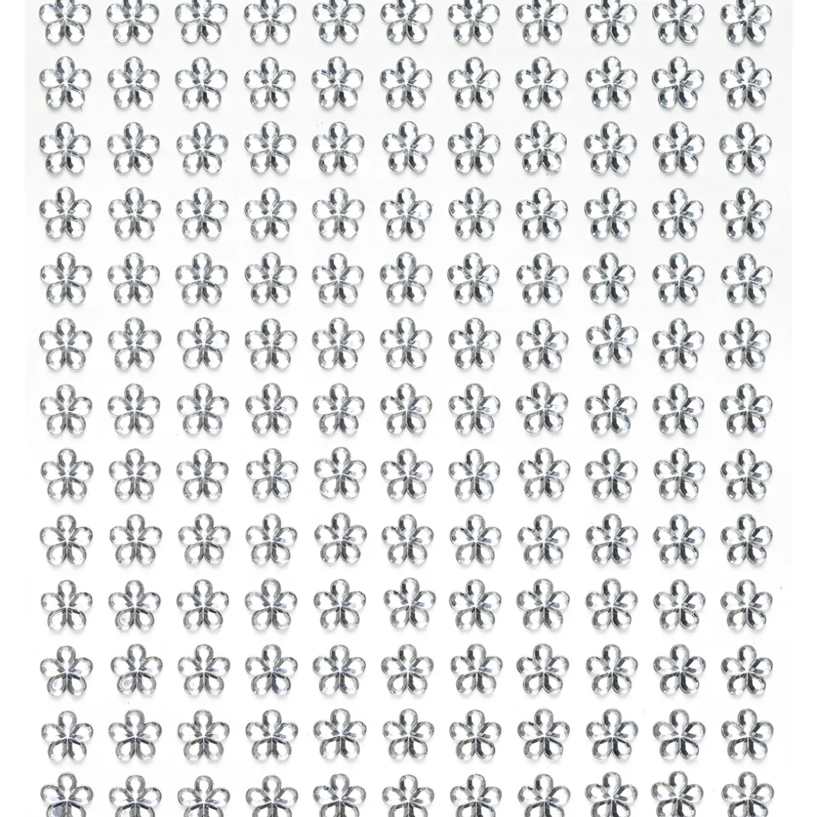 Rhinestone stickers blomster krystal – 286 krystallignende blomster. Ø8 mm
