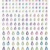 Rhinestone stickers dråber pastel – 288 pasteldråber. L 5, 7, 10 mm