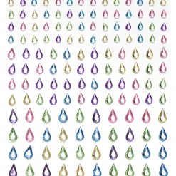 Rhinestone stickers dråber pastel – 288 pasteldråber. L 5, 7, 10 mm