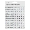 Rhinestone Stickers iriserende hjerter – i alt 240 hjerter som er Ø8 mm