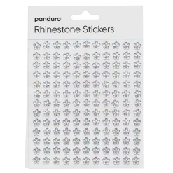 Rhinestone Stickers iriserende blomster – i alt 286 blomster som er Ø8 mm